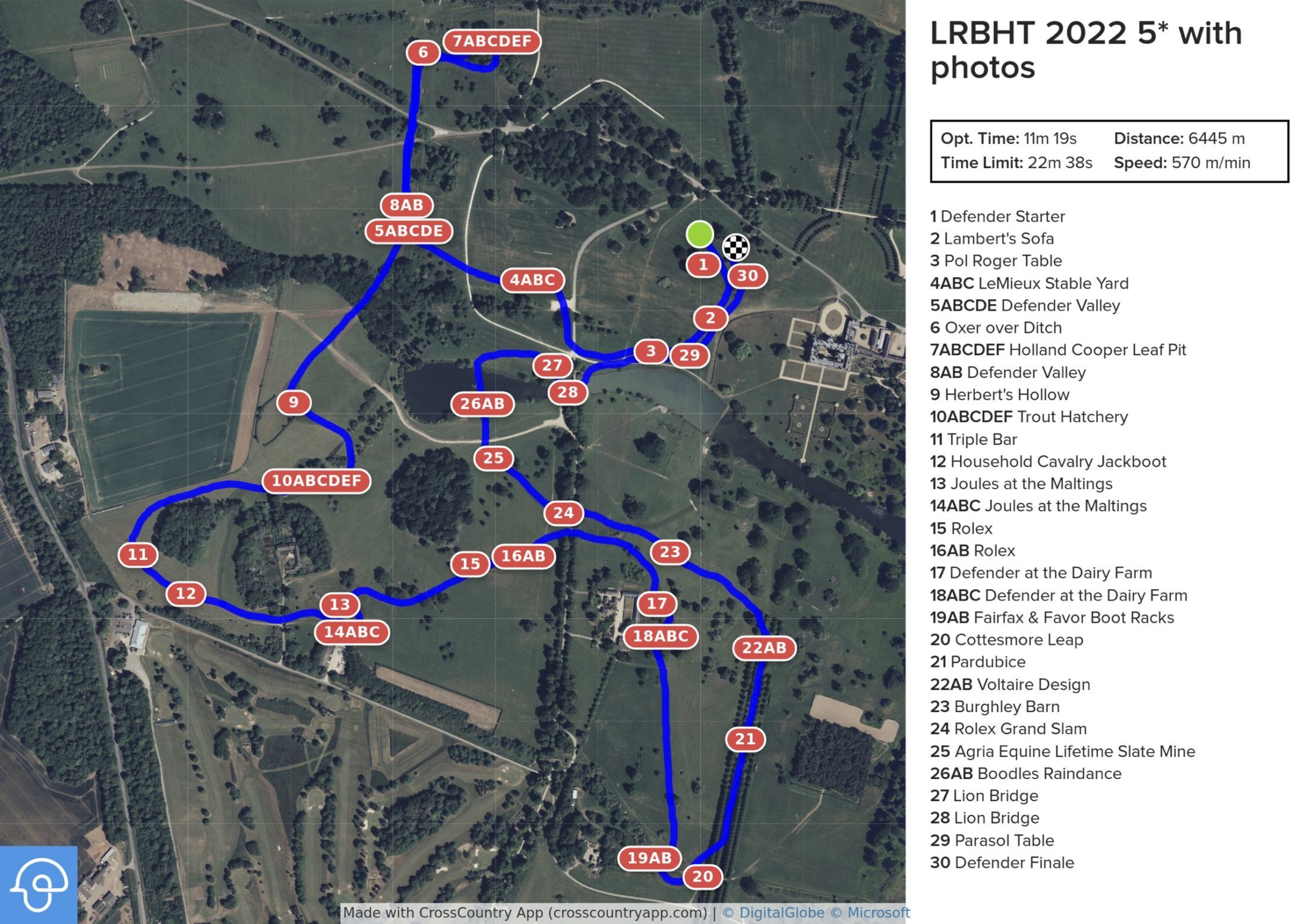 Cross Country Map 2022 (Provisional)