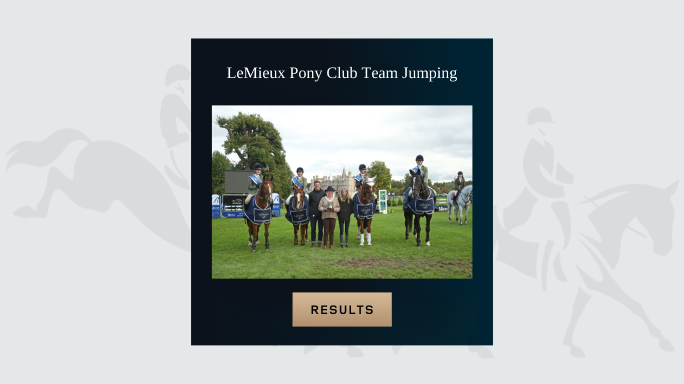 Pony Club Team Jumping Results