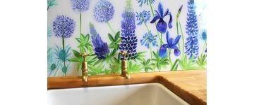 Country Garden Glass Splashback Emma Britton Decorative Glass Designer