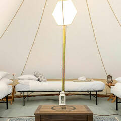 Burghley Boutique Green Yurts Bell Tent Deluxe triple