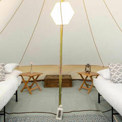 Burghley Boutique Green Yurts Bell Tent Deluxe twin