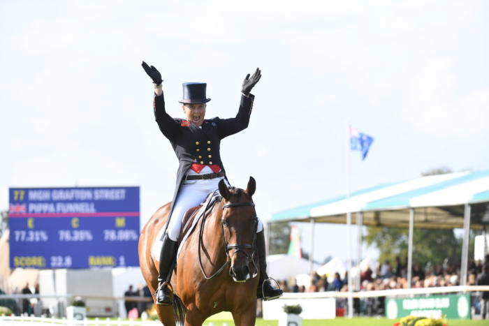 Pippa Funnell MGH GRAFTON STREET LRBHT PN19 113443 after dressage